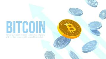 Bitcoin cryptocurrency concept background vector