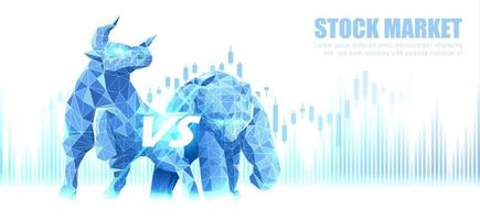 Concept art of Bullish and Bearish Stock Market vector