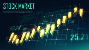 Stock market or forex trading graph in graphic concept. vector