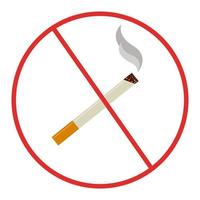 Vector illustration of a cigarette no smoking logo