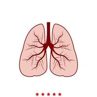 pulmones es icono. vector