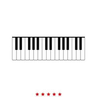 teclas de piano es icono. vector