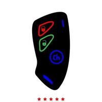 Car key and of the alarm system icon . Flat style vector