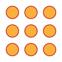 Dial button icon . Different color . vector