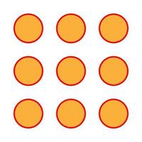 Dial button icon . Different color . vector