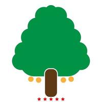Fruit tree icon Illustration color fill style vector