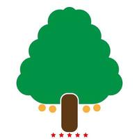 estilo de relleno de color de ilustración de icono de árbol frutal vector