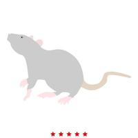 Rat icon Illustration color fill style vector