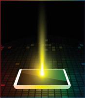 Tablet pc on black circuit digital background. Technology background for computer graphic vector