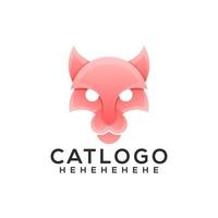 logo colorido gato vector