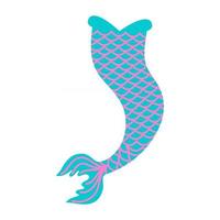 Cute mermaid tail. Props for girls sea party, design element vector