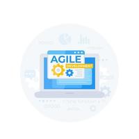 Agile development, programming and IT vector illustration