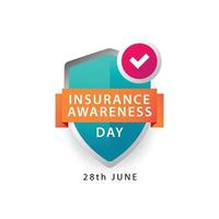 insurance awareness day banner template vector