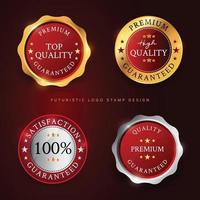 premium quality authentic label design concept vector