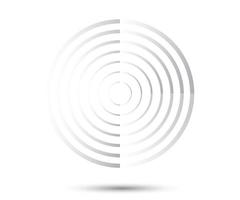 Abstract Lines in Circle Form. Geometric shape, Striped Spiral vector