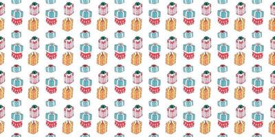 Christmas patterns designed in doodle style in bright colors vector