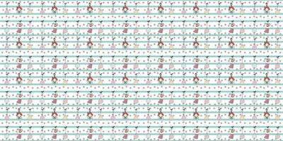 Christmas patterns designed in doodle style in bright colors vector