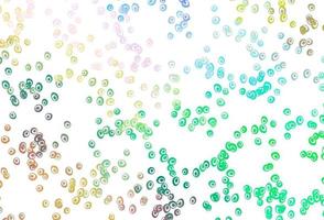 Light Multicolor, Rainbow vector background with bubbles.