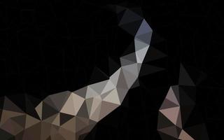 Dark Black vector abstract mosaic background.