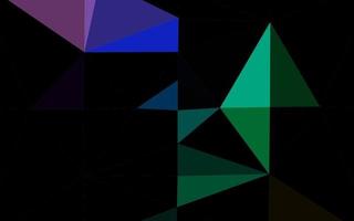 Dark Multicolor, Rainbow vector shining triangular background.