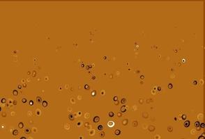 Light Yellow, Orange vector background with bubbles.