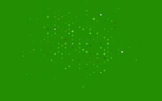 Light Green vector pattern with christmas stars.