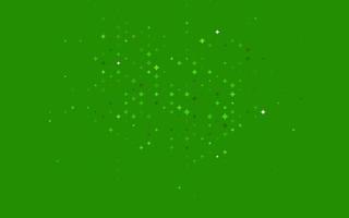 Light Green vector pattern with christmas stars.