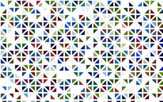 multicolor claro, fondo transparente de vector de arco iris con líneas, triángulos.