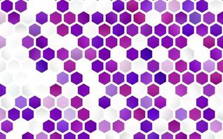 plantilla de vector de color púrpura claro en estilo hexagonal.