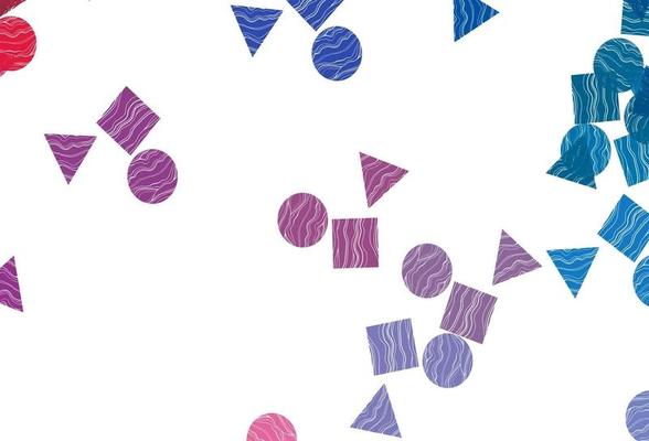 Light Blue, Red vector cover in polygonal style with circles.