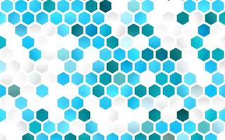 Light BLUE vector template in hexagonal style.