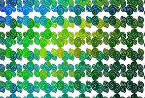 Light Blue, Yellow vector pattern with liquid shapes.