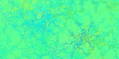 Light Green vector background with bent lines.