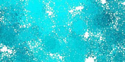 Light Green vector texture with bright snowflakes.