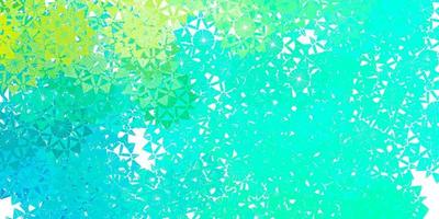 Light Green vector template with ice snowflakes.