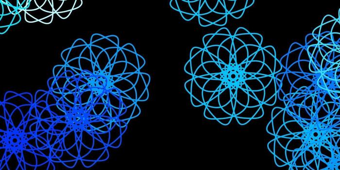 Dark BLUE vector background with random forms.