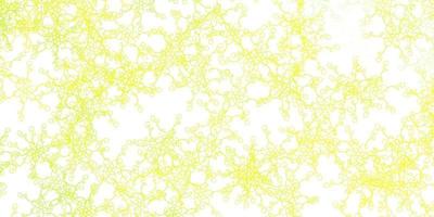 Light Green, Yellow vector texture with wry lines.