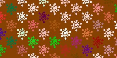 Light Multicolor vector backdrop with virus symbols.