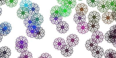 Light Multicolor vector natural layout with flowers.