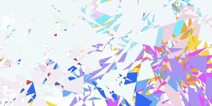 Fondo de vector multicolor claro con triángulos.