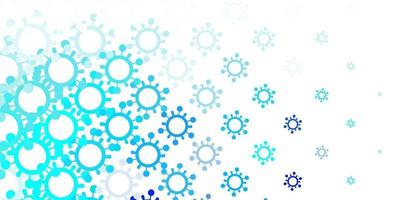 Light BLUE vector pattern with coronavirus elements.