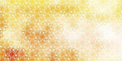 Light Orange vector pattern with curves.