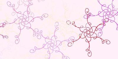 Light Pink vector background with bent lines.