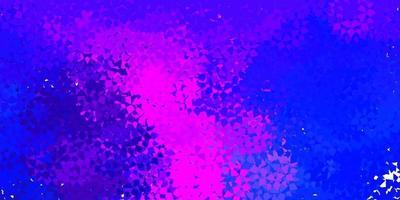 Dark pink, blue vector background with triangles.