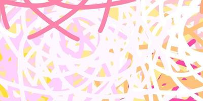 Light Pink, Yellow vector texture with memphis shapes.