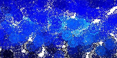 Light BLUE vector background with christmas snowflakes.