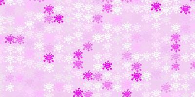 Light Purple vector pattern with coronavirus elements.