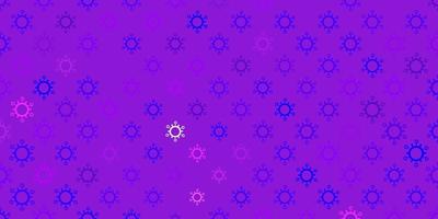 Dark purple vector backdrop with virus symbols.