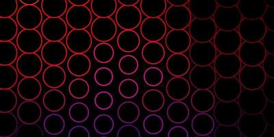 Dark Blue, Red vector texture with circles.