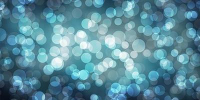 Dark BLUE vector background with bubbles.